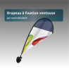 Drapeau Ventouse Personnalisable 24x59 cm – Oriflamme Polyester Impression Quadri | Rubalise.fr
